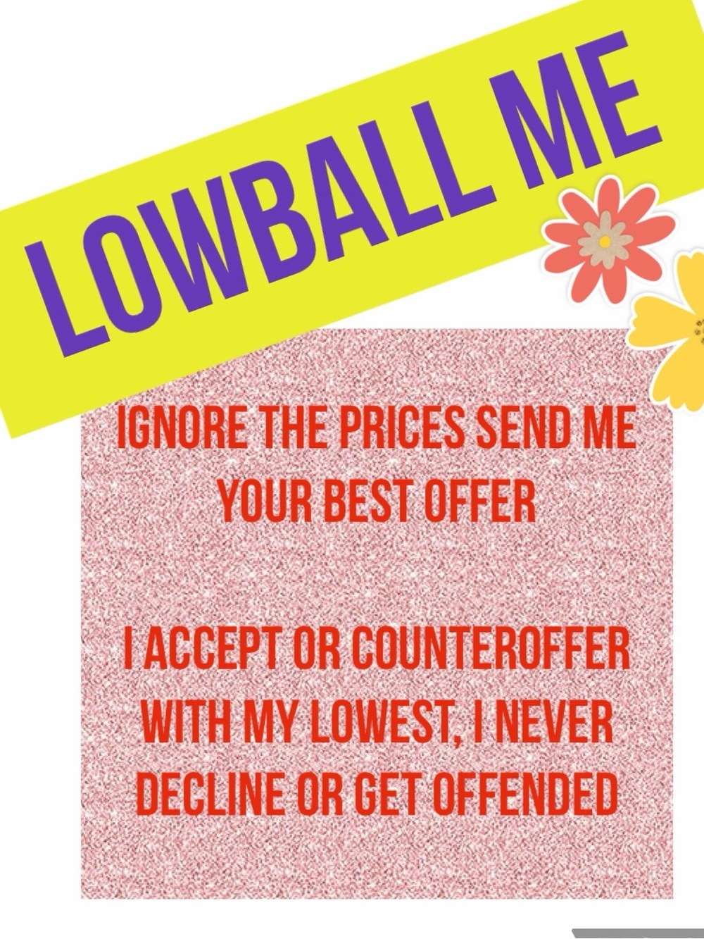 I’m always willing to negotiate